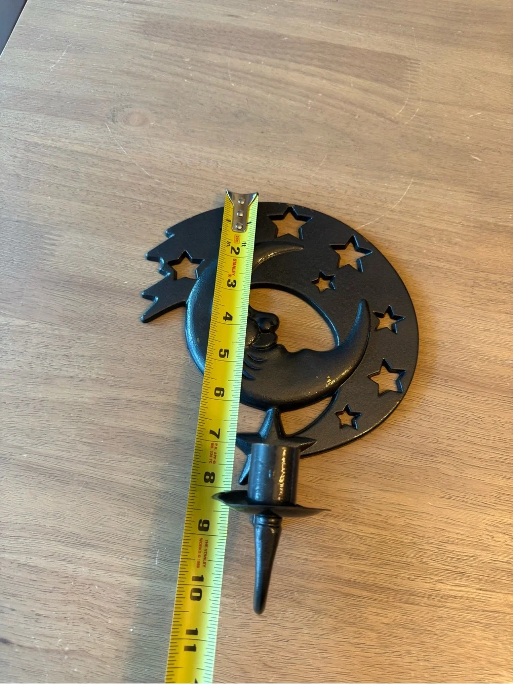 Vintage Moon Star Cast Metal Wall Candle Holder Home Decor “Party Lite”